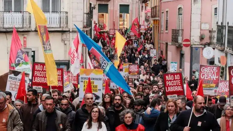 Greve Geral em Portugal Foto: Georg Moritz/Getty Images